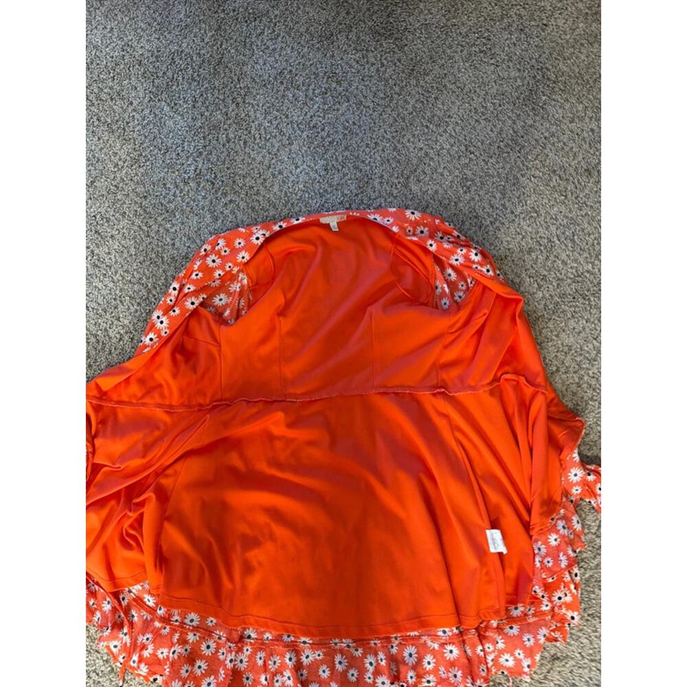 GB orange with Daisy’s wrapped dress EUC M 2897 - Picture 6 of 8